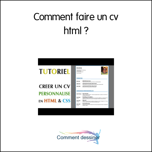 Comment faire un cv html